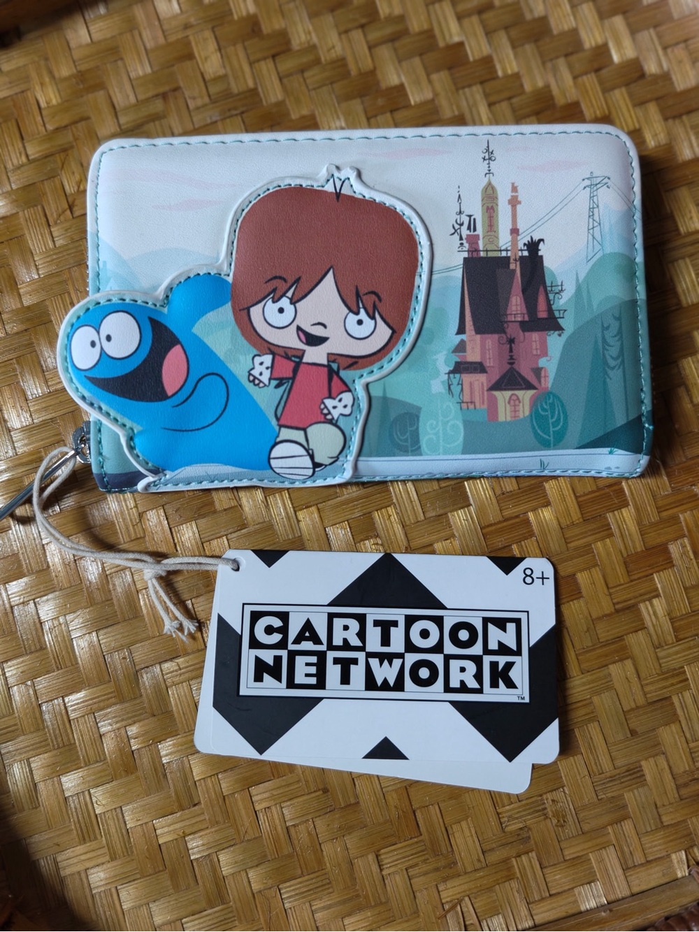 Loungefly Cartoon Network Kids Blue, White & Brown Character Zip Wallet
